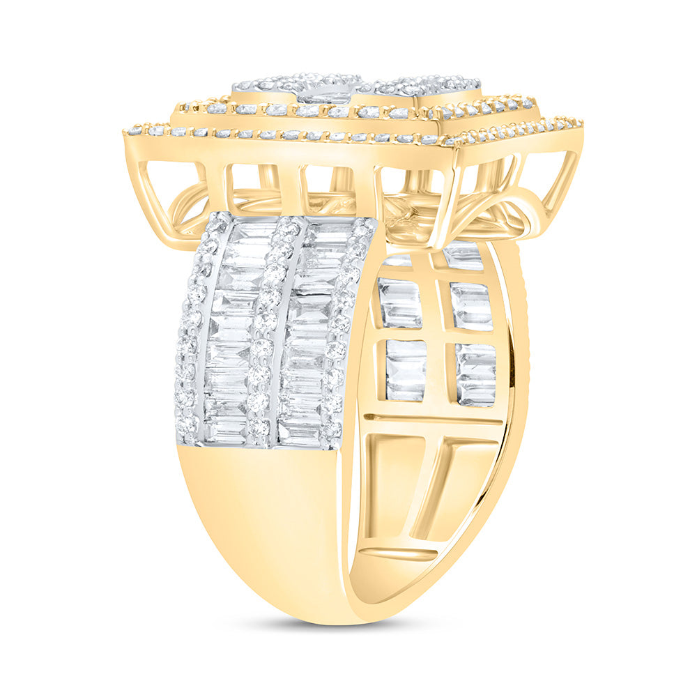 1 7/8Ctw-Dia Ana M Fashion Square Baguette Bridal Ring (7.28 grams)