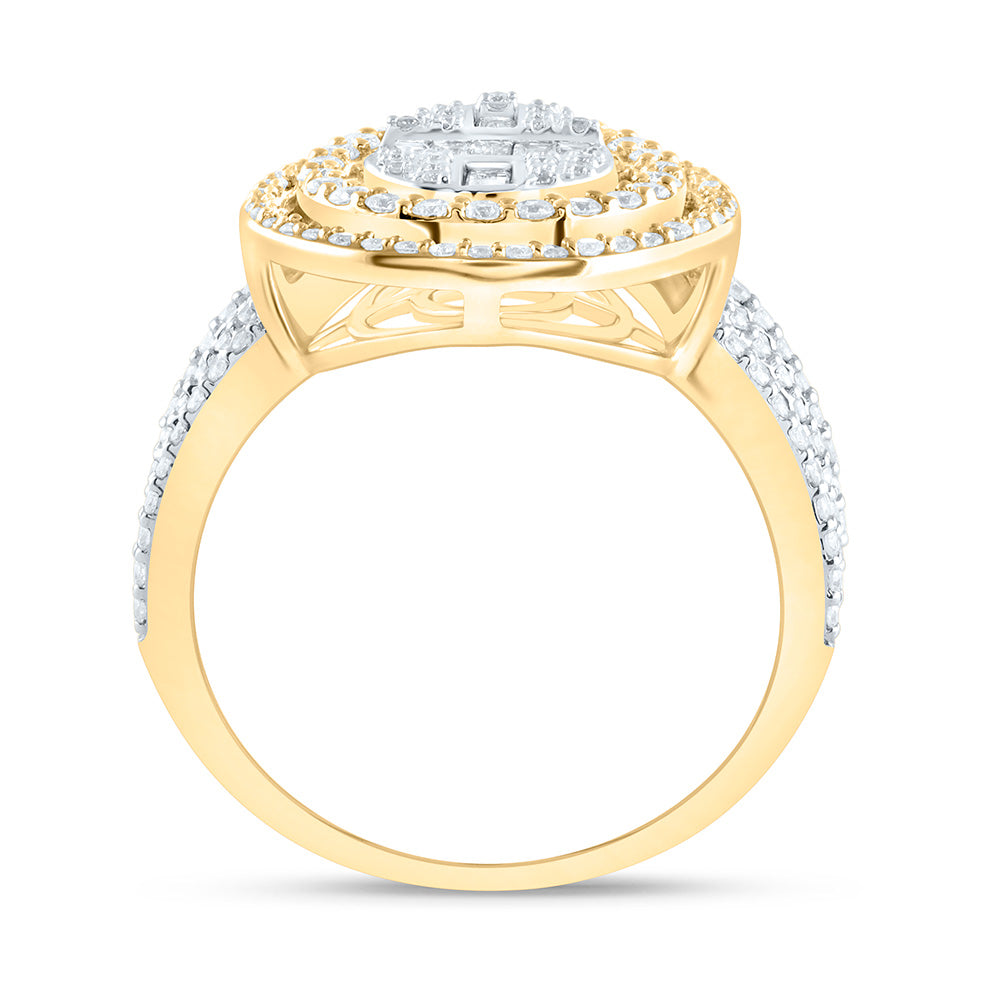 1 3/8Ctw-Dia Ana M Fashion Pear Baguette Bridal Ring (6.58 grams)