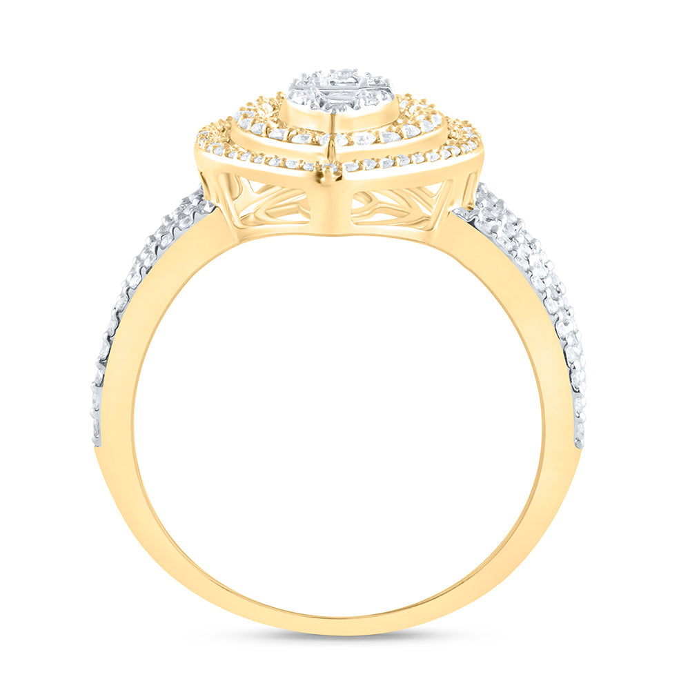 1 3/4Ctw-Dia Ana M Fashion Marquise Baguette Bridal Ring (6.25 grams)