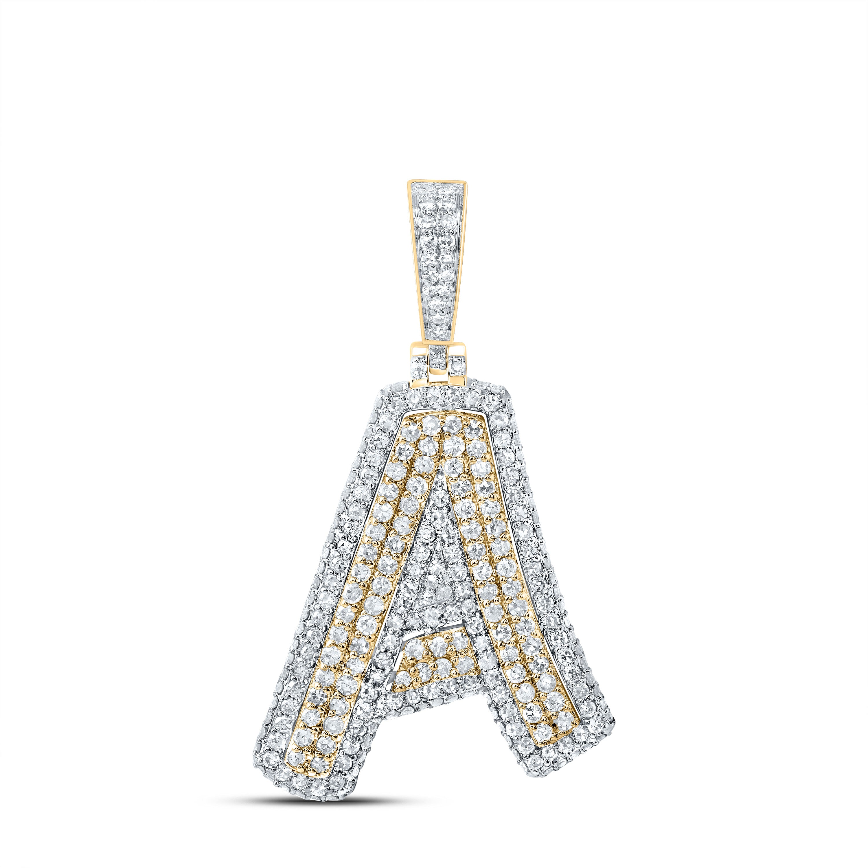 1 1/3Ctw-Dia Nk Fashion Initial "A" Pendant (3.616 grams)