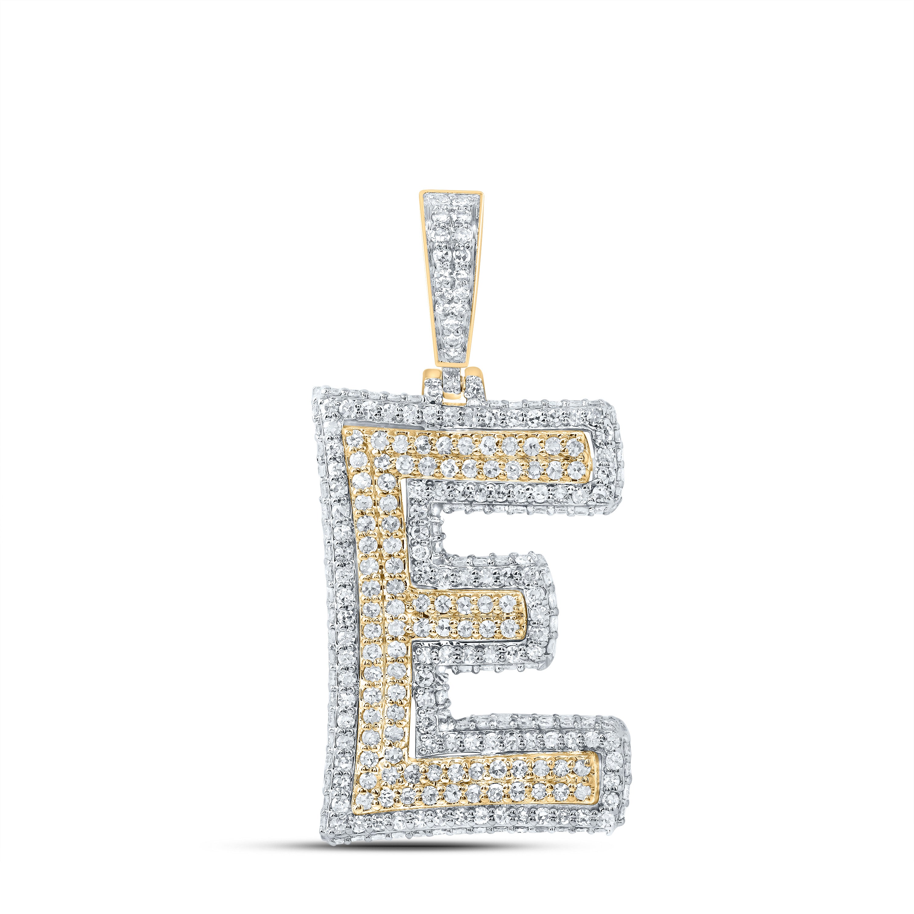 1 3/8Ctw-Dia Nk Fashion Initial "E" Pendant (3.767 grams)