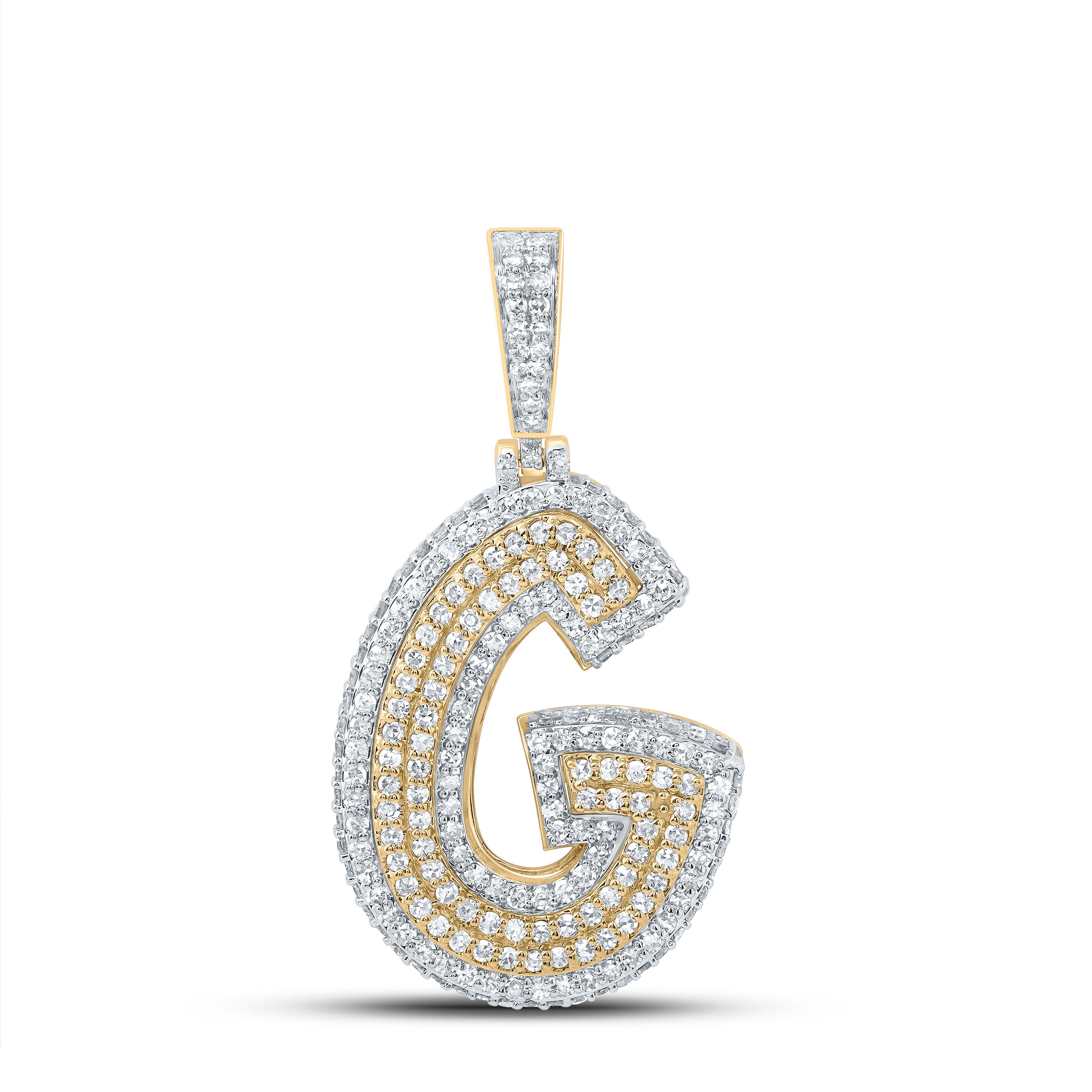 1Ctw-Dia Nk Fashion Initial "G" Pendant (3.565 grams)