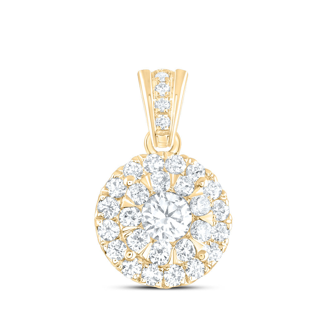 3/4Ctw-Dia Ana M Elite 1/4Ct-Crd Fashion Round Pendant (1.48 grams)