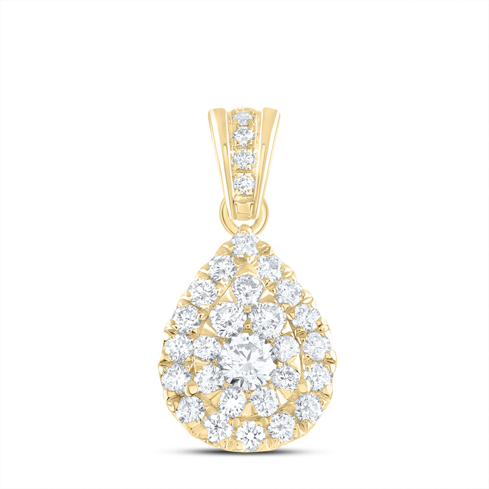 5/8Ctw-Dia Ana M Elite Fashion Pear Pendant (1.61 grams)