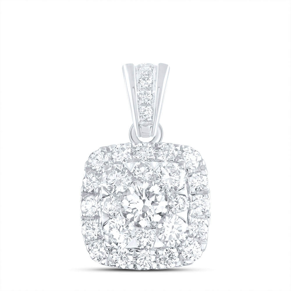 7/8Ctw-Dia Ana M Elite 1/4Ct-Crd Fashion Cushion Pendant (1.73 grams)