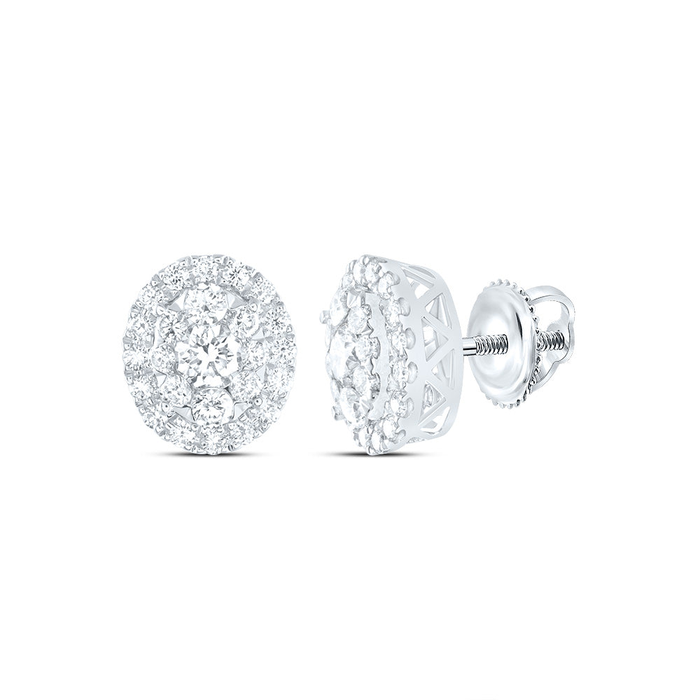 1Ctw-Dia Ana M Elite Fashion Oval Stud Earring
