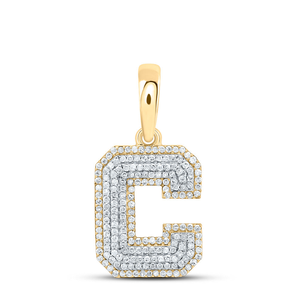 1/2Ctw-Dia P1 Gift Initial "C" Pendant (2.27 grams)