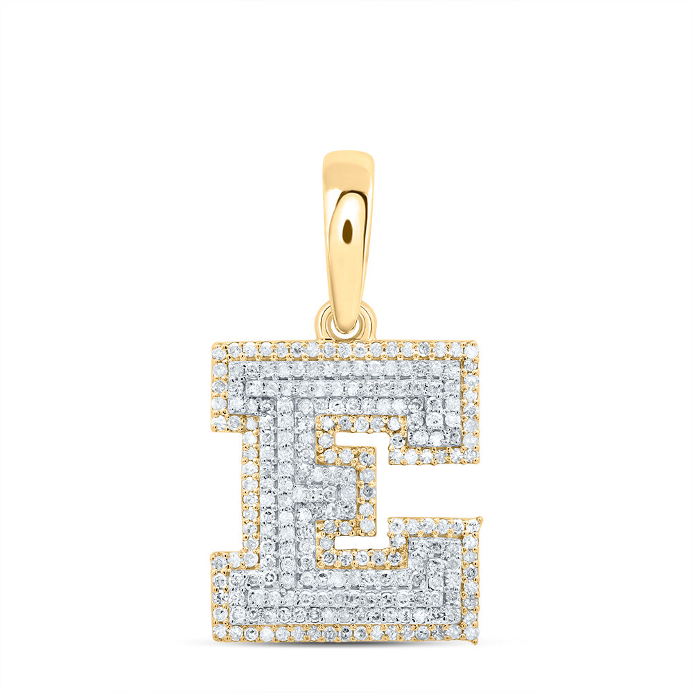 3/4Ctw-Dia P1 Gift Initial "E" Pendant (2.734 grams)