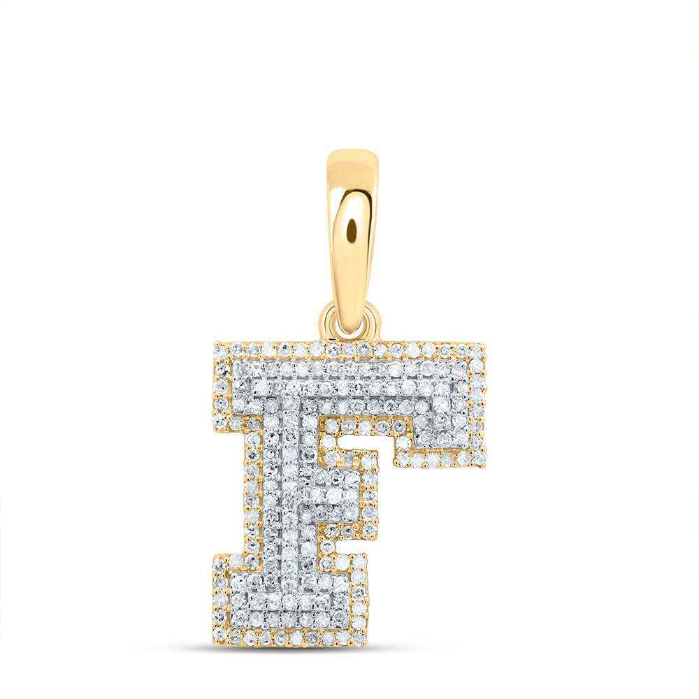 1/2Ctw-Dia P1 Gift Initial "F" Pendant (2.313 grams)