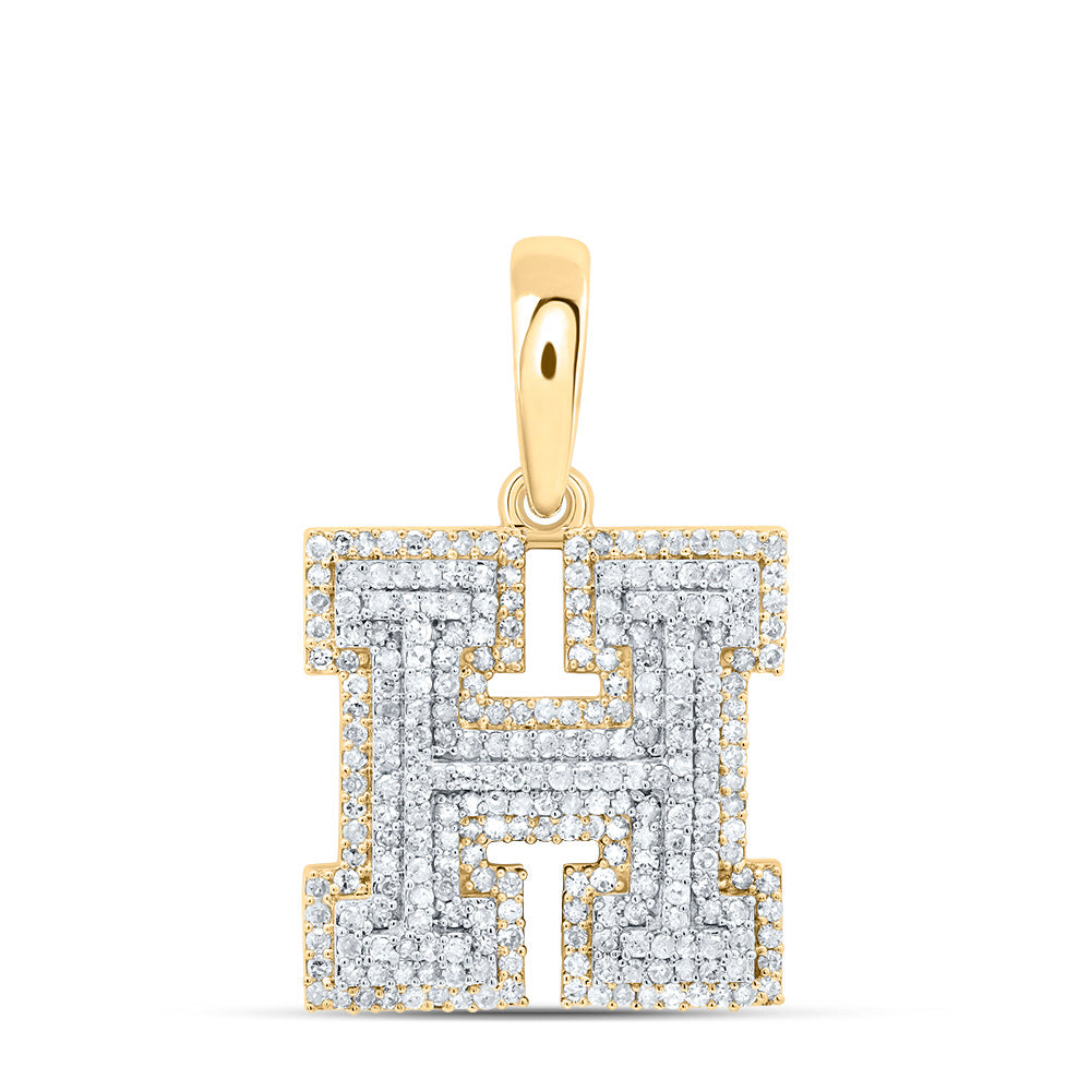 3/4Ctw-Dia P1 Gift Initial "H" Pendant (3.314 grams)
