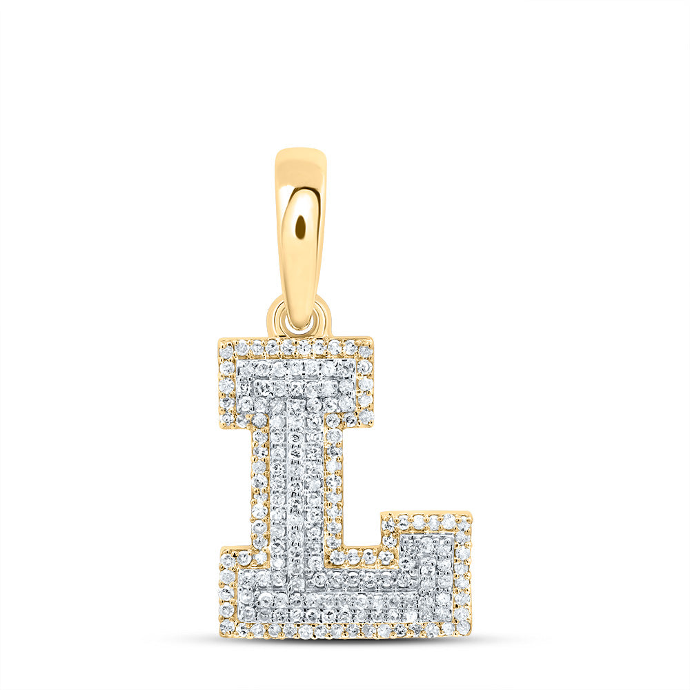 1/2Ctw-Dia P1 Gift Initial "L" Pendant (2.221 grams)