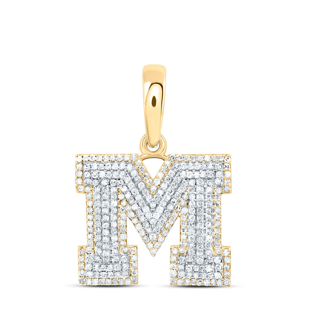3/4Ctw-Dia P1 Gift Initial "M" Pendant (3.722 grams)