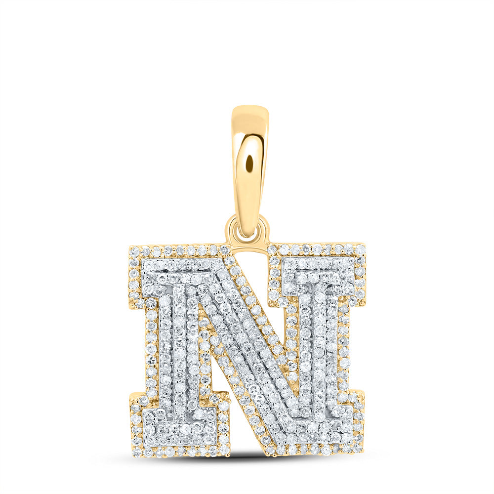 7/8Ctw-Dia P1 Gift Initial "N" Pendant (3.505 grams)