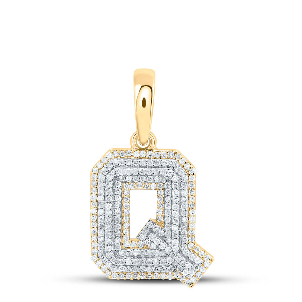 5/8Ctw-Dia P1 Gift Initial "Q" Pendant (2.862 grams)