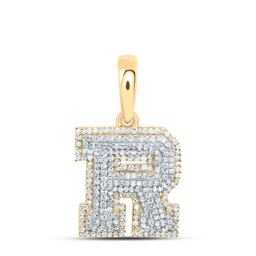 7/8Ctw-Dia P1 Gift Initial "R" Pendant (3.03 grams)