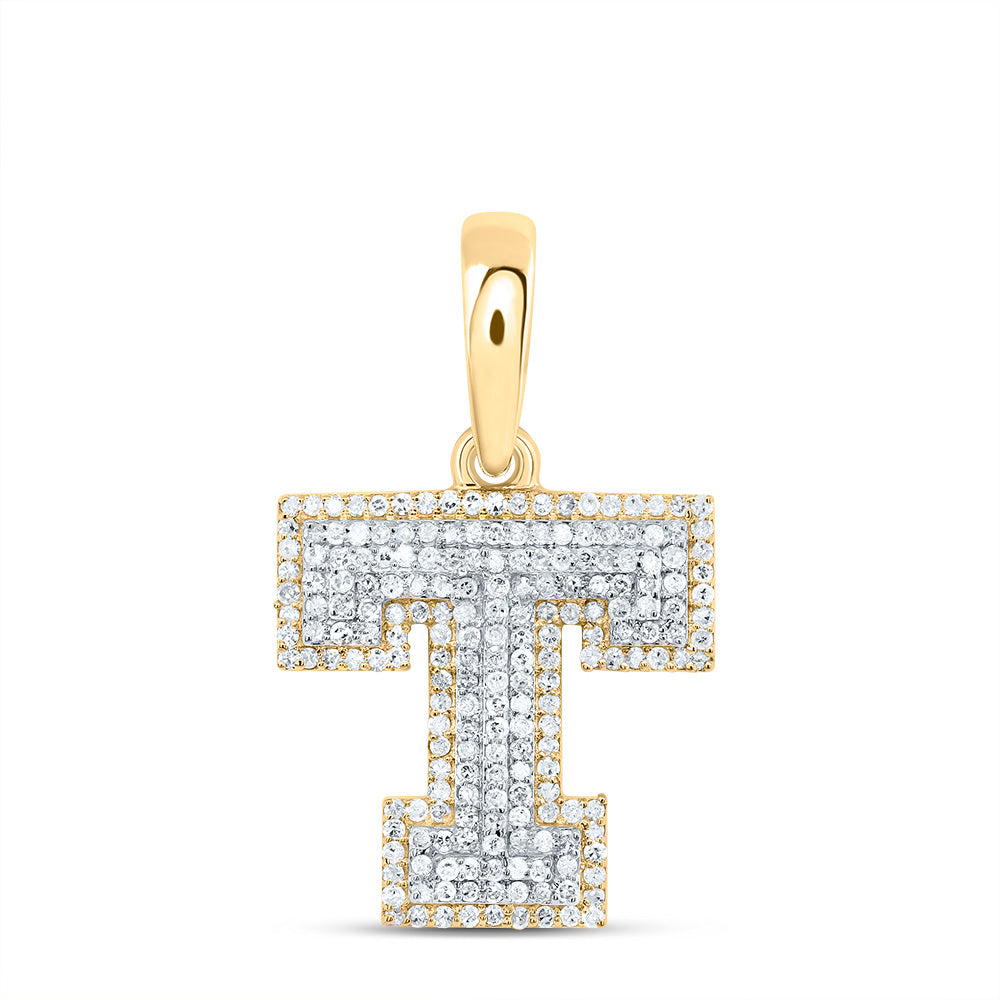5/8Ctw-Dia P1 Gift Initial "T" Pendant (2.114 grams)