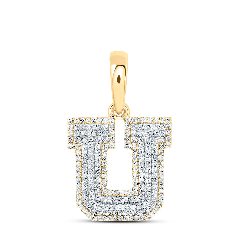 3/4Ctw-Dia P1 Gift Initial "U" Pendant (2.482 grams)