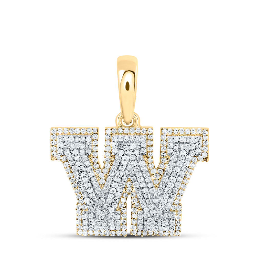 1Ctw-Dia P1 Gift Initial "W" Pendant (3.995 grams)