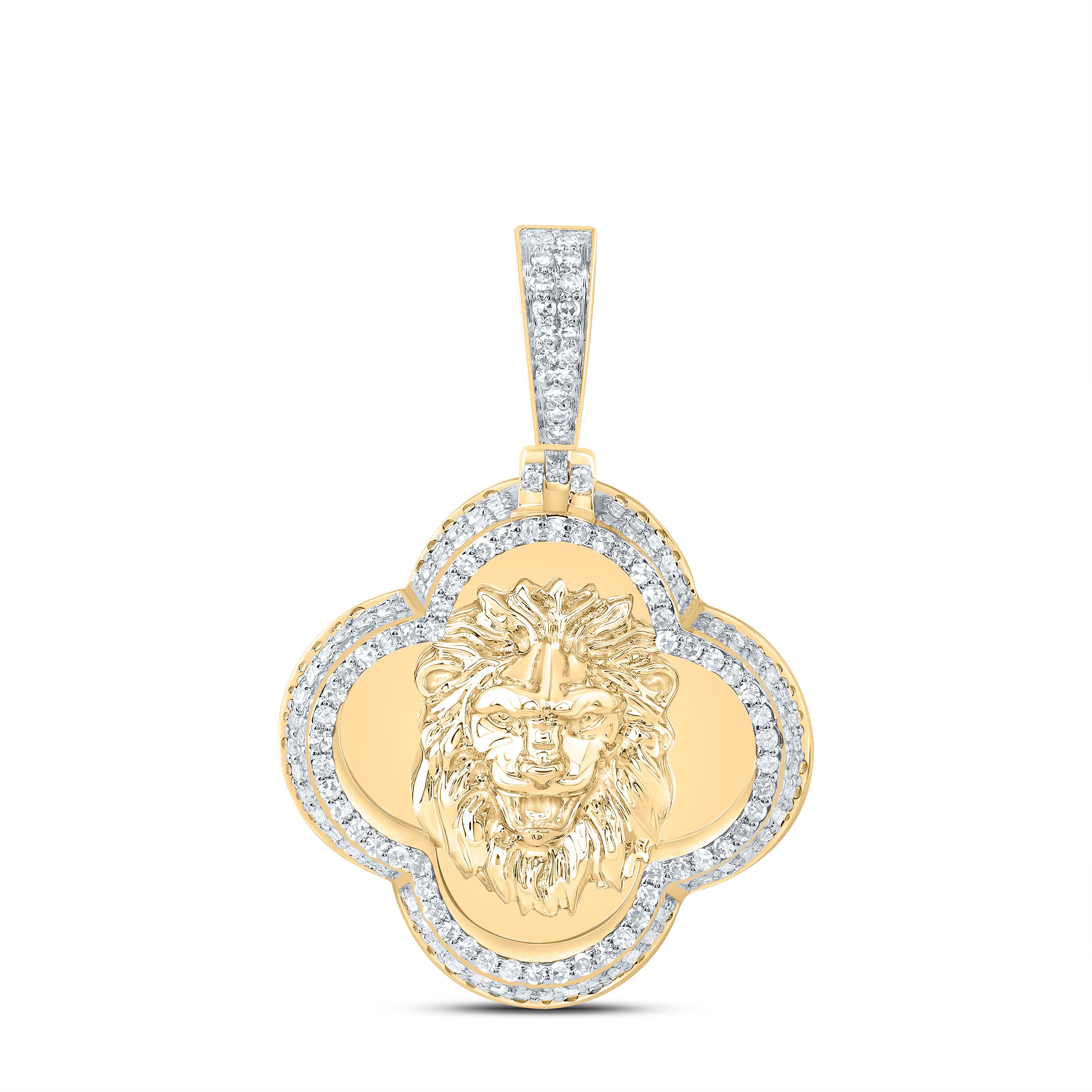 3/4Ctw-Dia Nk Lion Clover Mens Charm (5.218 grams)