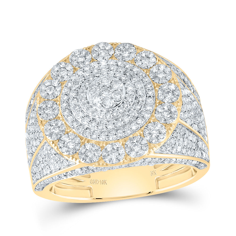 2 1/5Ctw-Dia Nk Fashion Round Flower Men's Ring (9.14 grams)