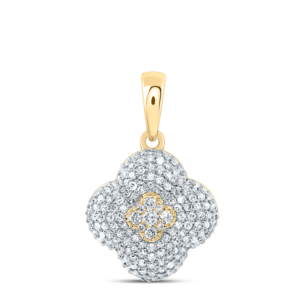 5/8Ctw-Dia Nk Fashion Clover Pendant (1.523 grams)