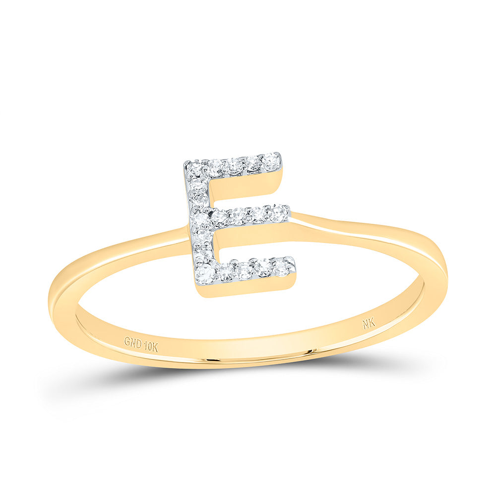 1/20Ctw-Dia Nk Gift Initial "E" Ring (1.52 grams)