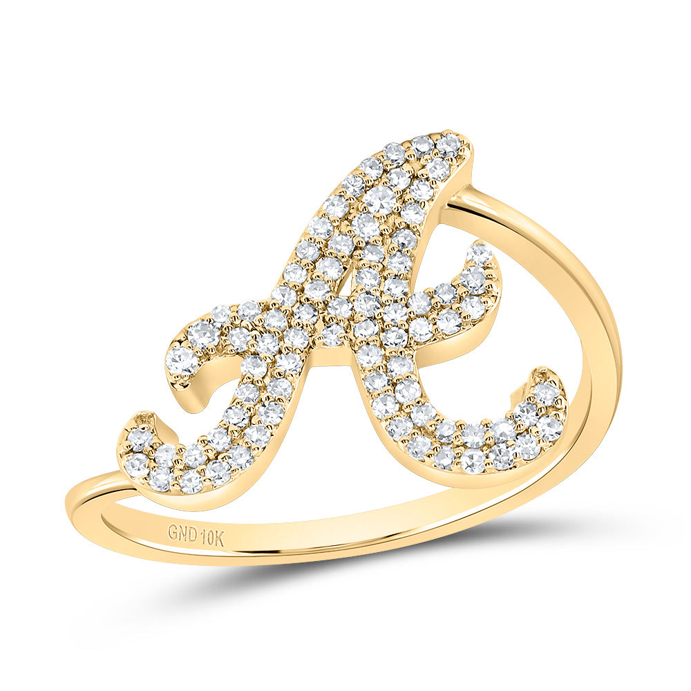 1/4Ctw-Dia Nk Gift Initial "A" Ring (2.08 grams)