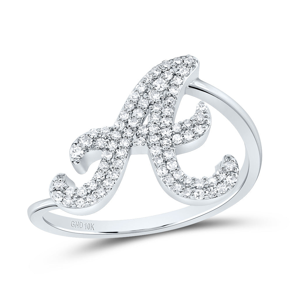 1/4Ctw-Dia Nk Gift Initial "A" Ring (2.17 grams)