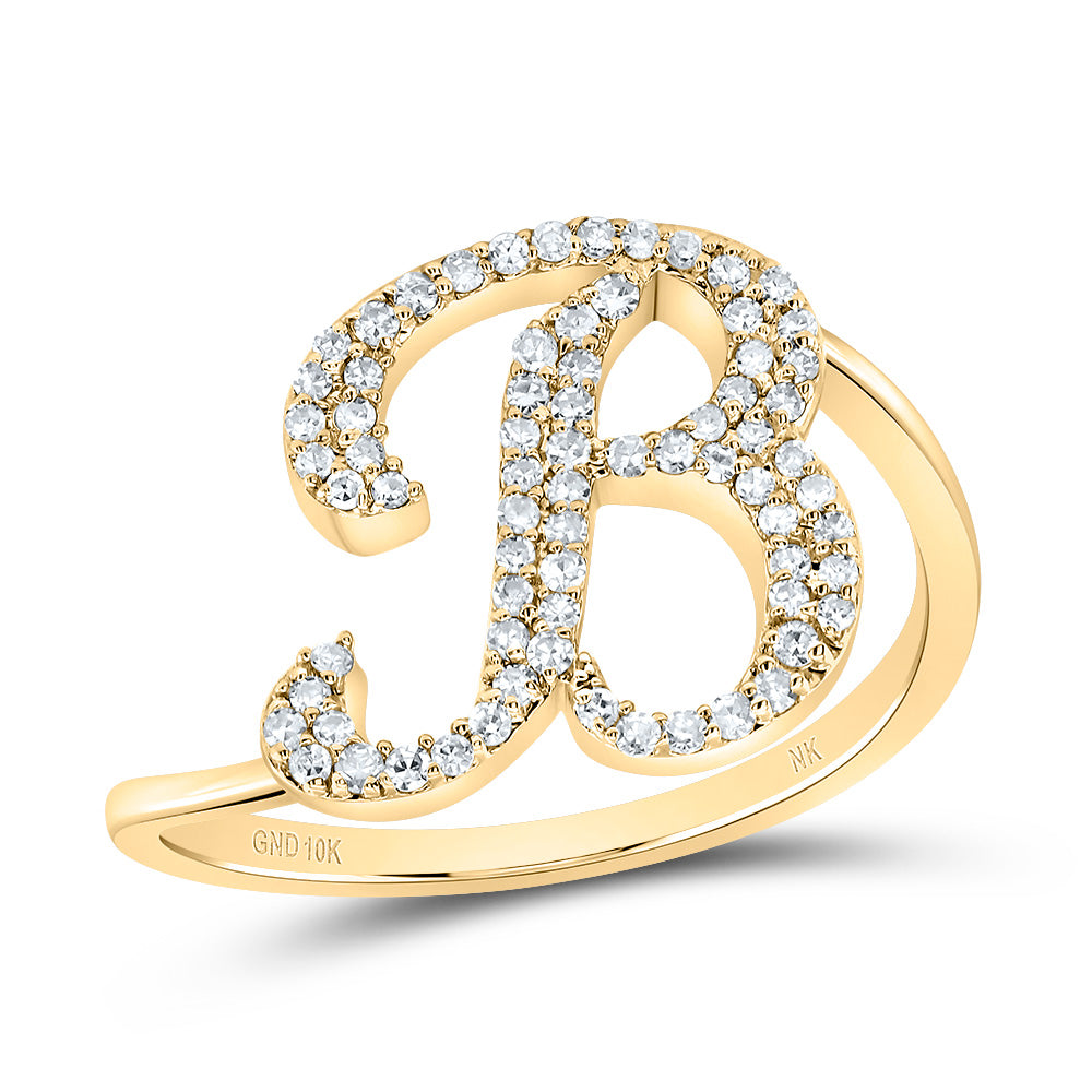 1/4Ctw-Diamond Gift Initial "B" Ring (2.03 grams)