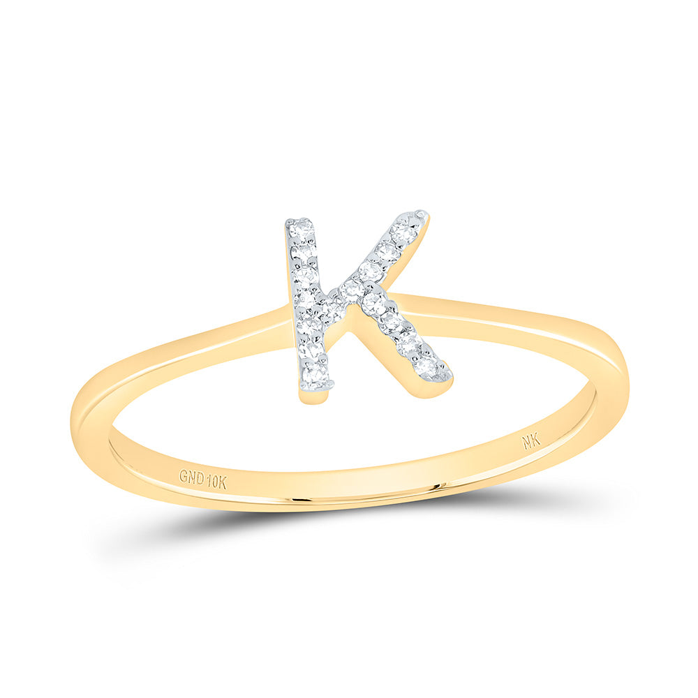 1/20Ctw-Dia Nk Gift Initial "K" Ring (1.5 grams)