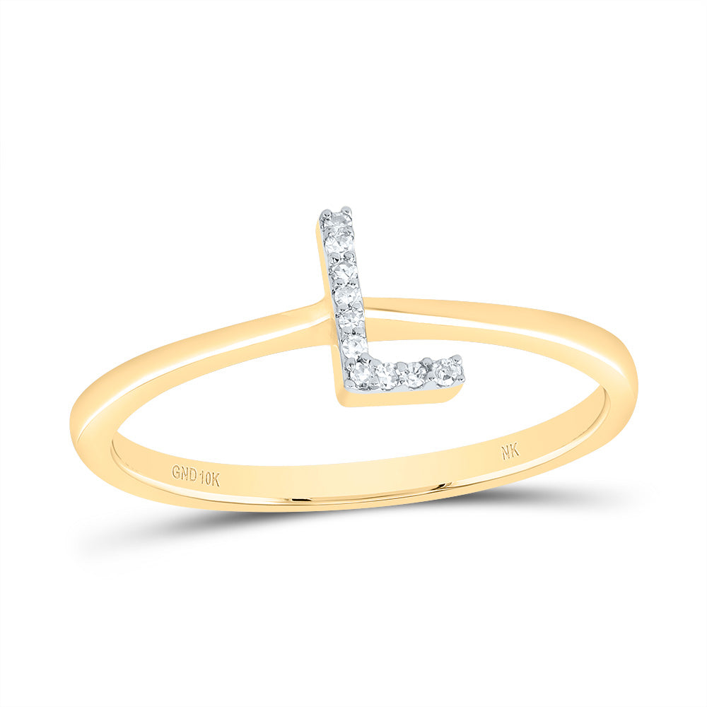0.03Ctw-Dia Nk Gift Initial "L" Ring (1.43 grams)