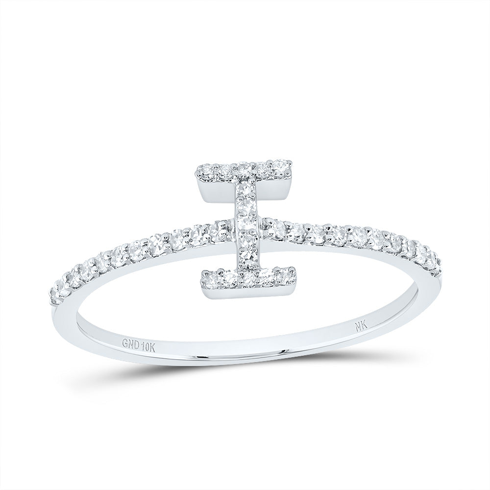 1/6Ctw-Dia Nk Gift Initial "I" Ring (1.33 grams)