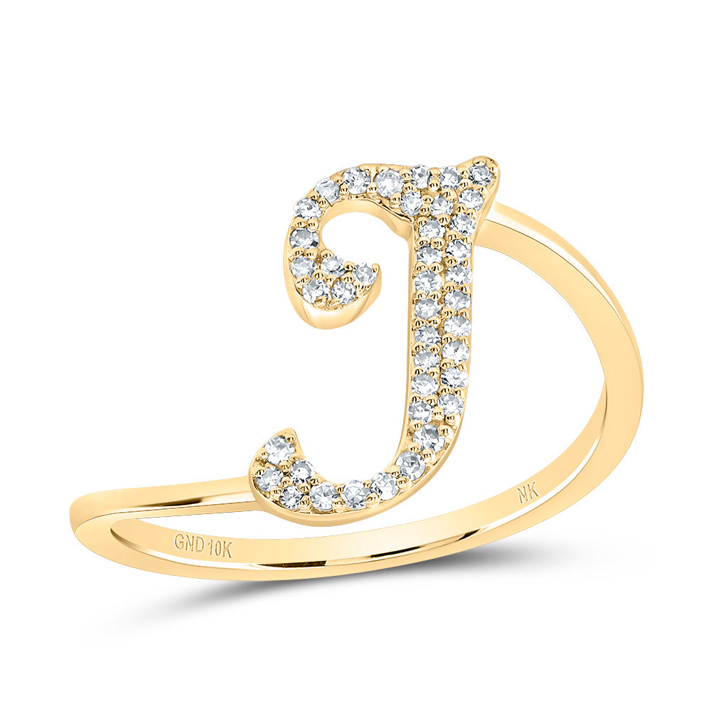 1/8Ctw-Diamond Gift Initial "I" Ring (1.4 grams)