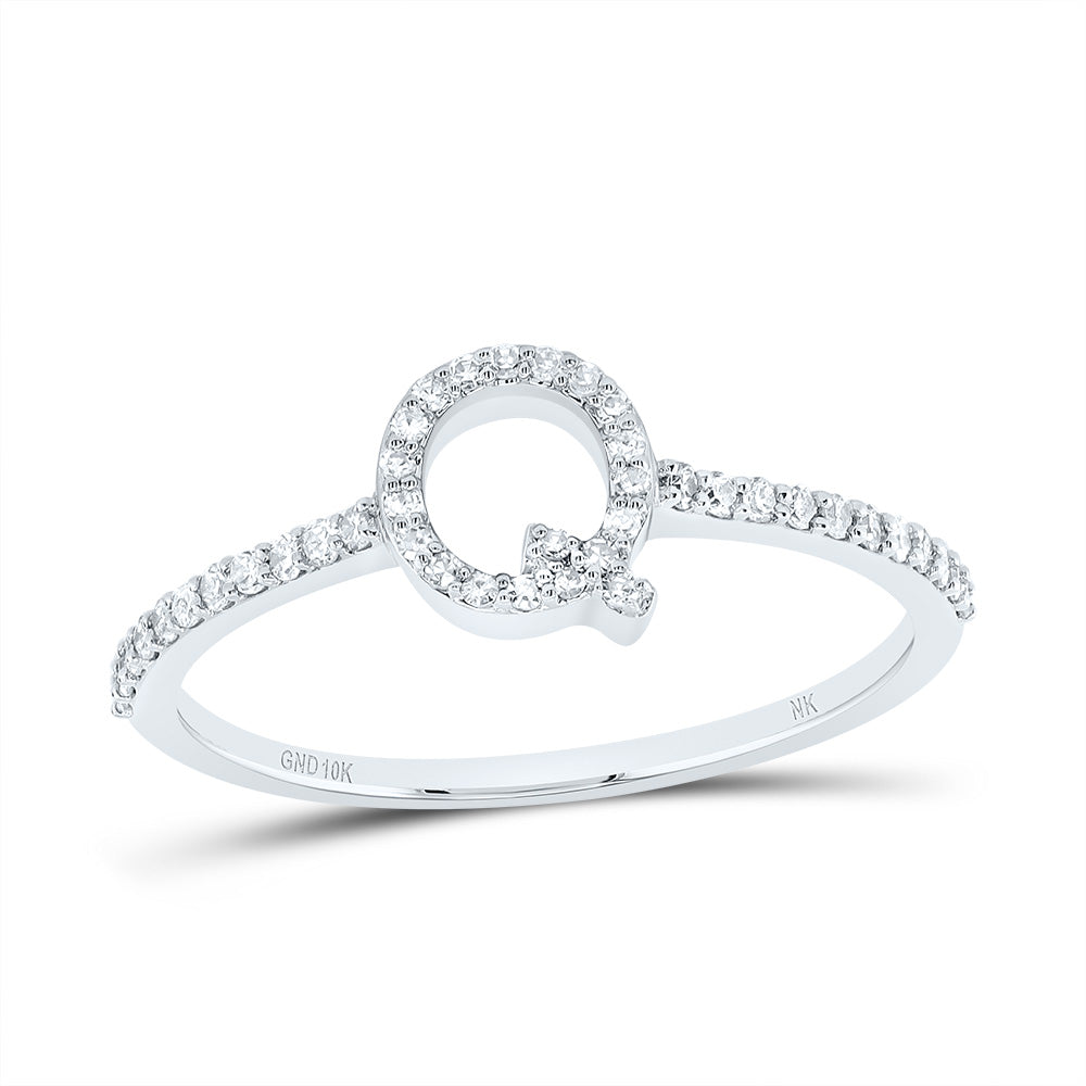 1/6Ctw-Dia Nk Gift Initial "Q" Ring (1.32 grams)