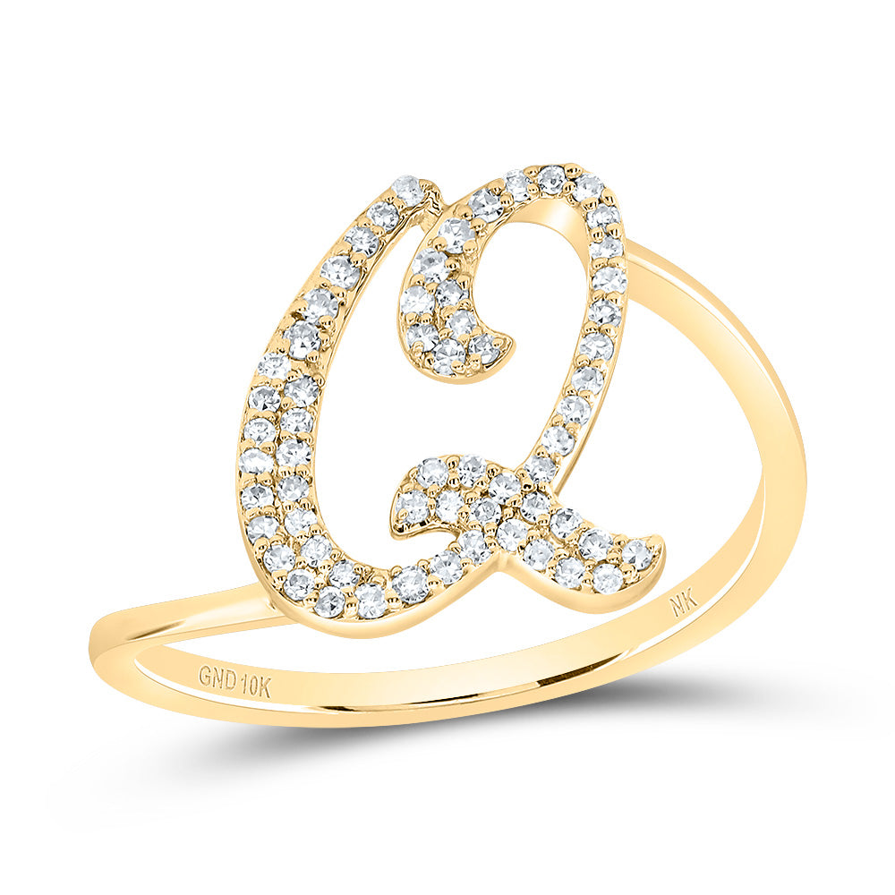 1/5Ctw-Dia Nk Gift Initial "Q" Ring (1.49 grams)