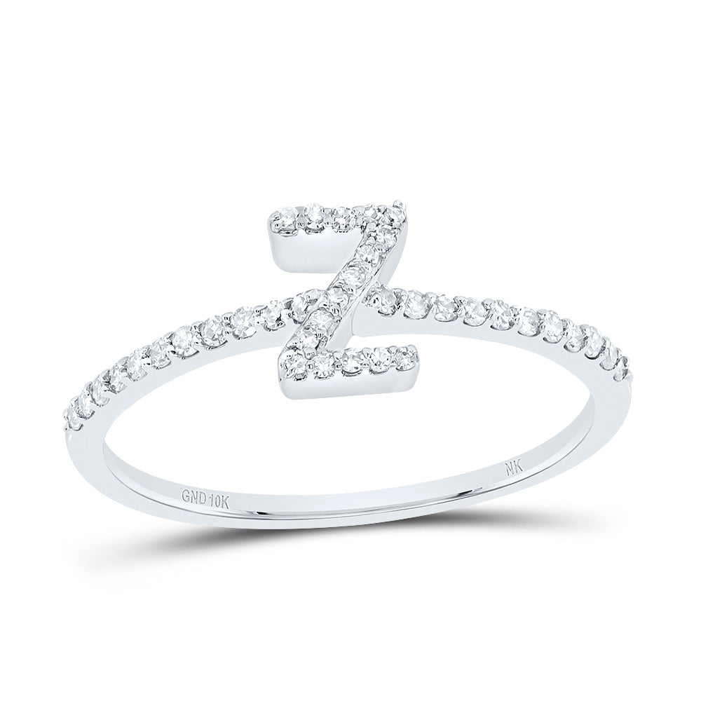1/6Ctw-Dia Nk Gift Initial "Z" Ring (1.26 grams)
