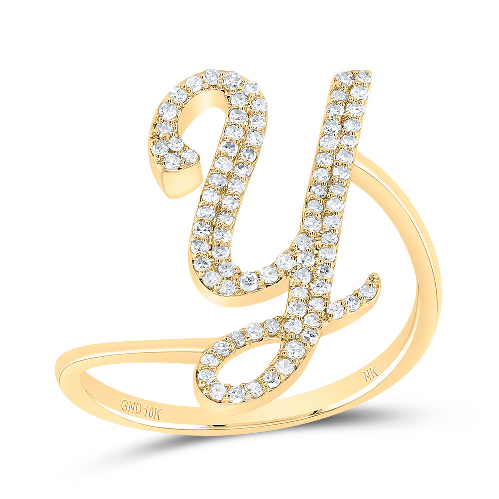 1/4Ctw-Dia Nk Gift Initial "Y" Ring (2.06 grams)