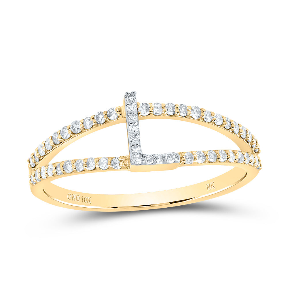 1/4Ctw-Dia Nk Gift Initial "L" Ladies Ring (1.43 grams)