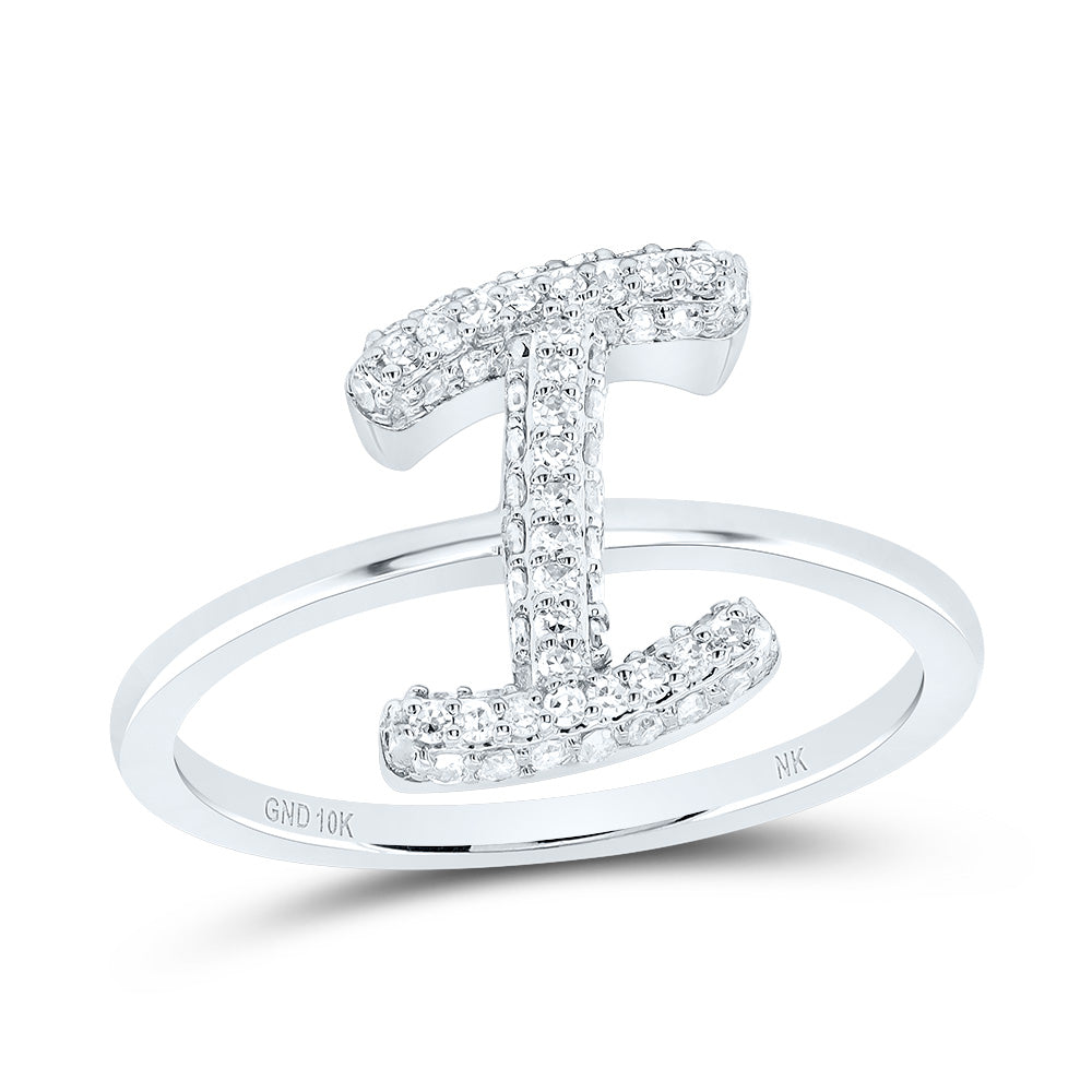 1/3Ctw-Dia Nk Fashion Initial "I"  Ring (2.39 grams)