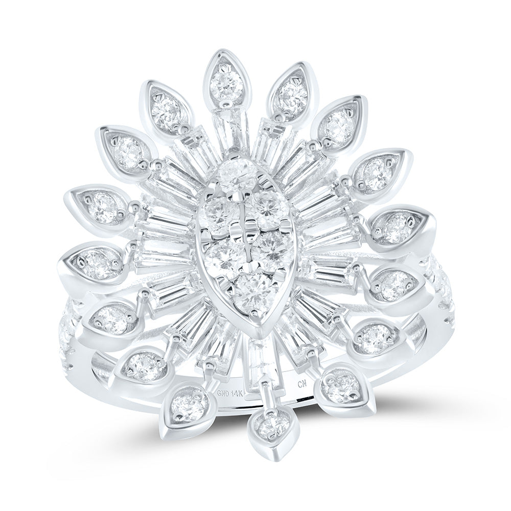 1 7/8Ctw-Dia Cn Fashion Marquise Ring (3.95 grams)