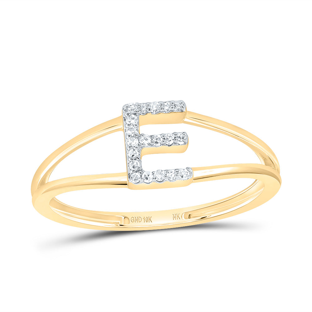 1/20Ctw-Dia Nk Gift Initial "E" Ladies Ring (1.31 grams)