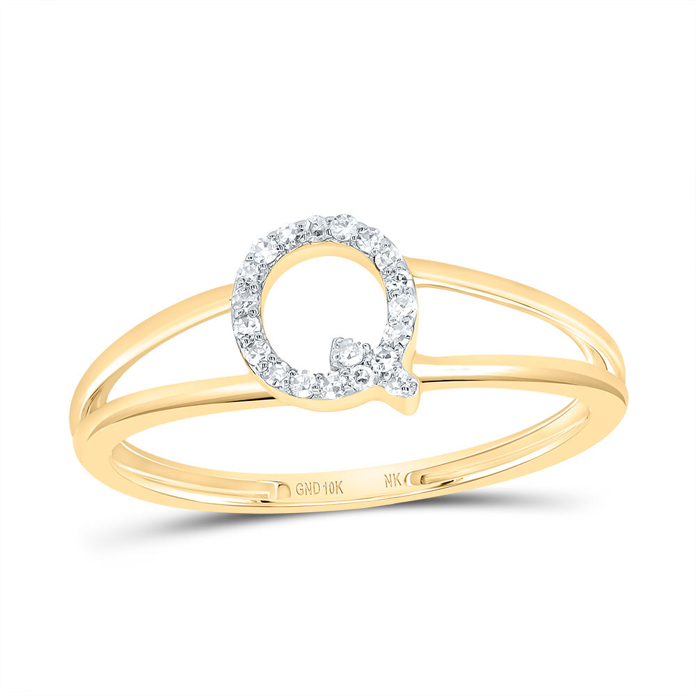 1/12Ctw-Dia Nk Gift Initial "Q" Ladies Ring (1.18 grams)