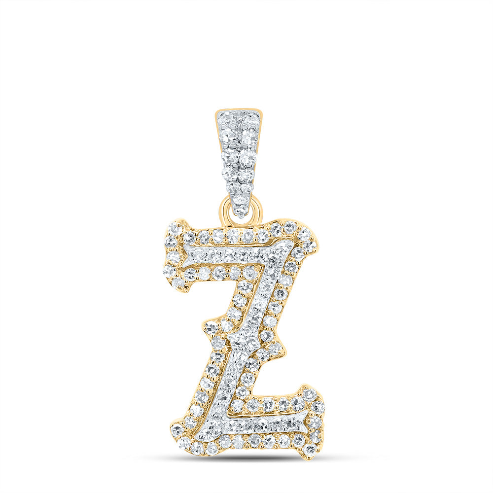 1/3Ctw-Nat Dia Nk Fashion Initial "Z" Pendant (1.388 grams)