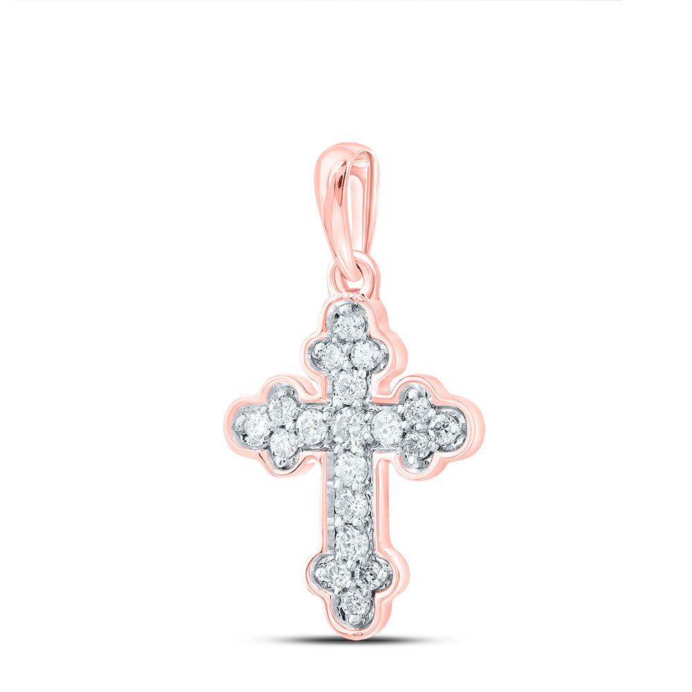 1/8Ctw-Dia Cn Gift Cross Pendant (0.532 grams)