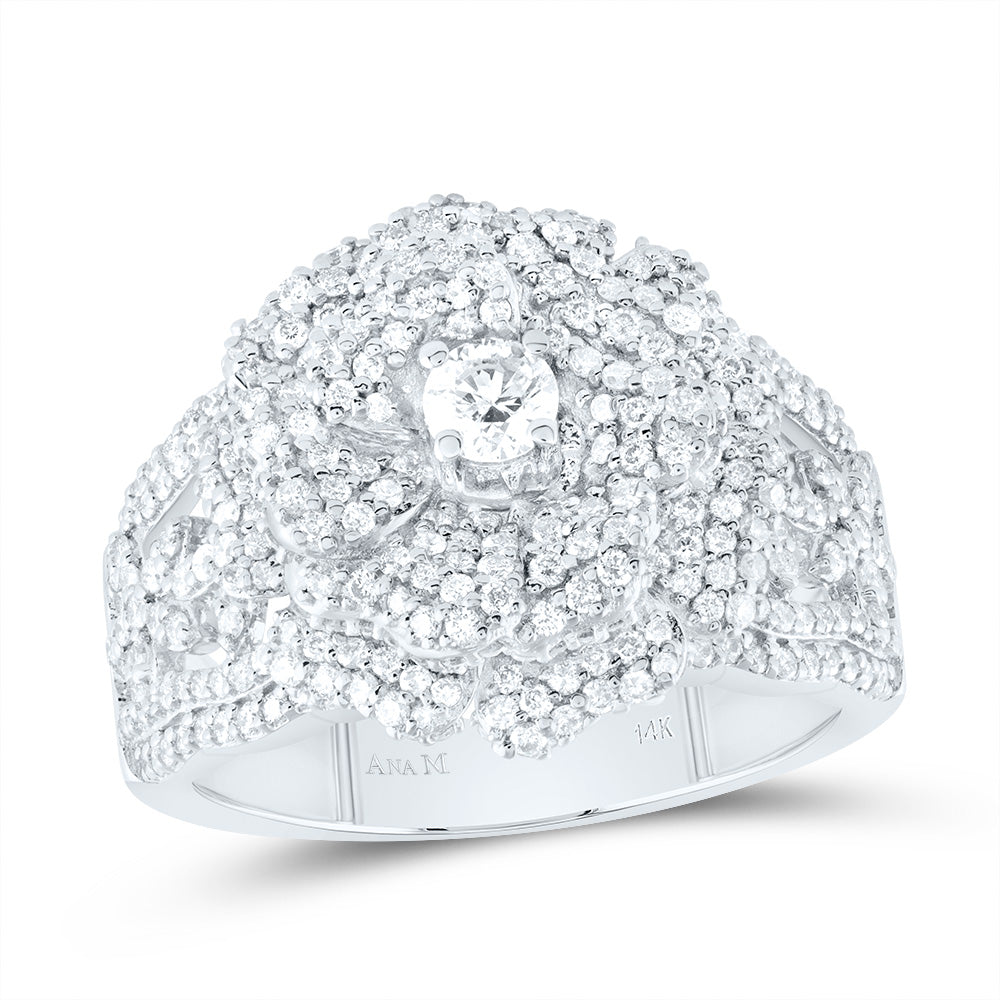 1 3/8Ctw-Dia Ana M Fashion Rose Ring (8.62 grams)