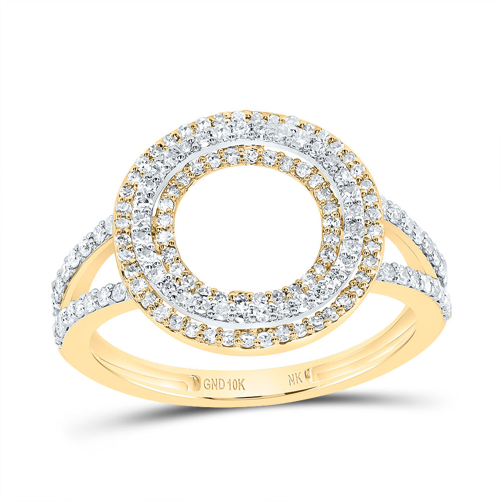 1/2Ctw-Dia Nk Fashion Initial "O" Ladies Ring (2.1 grams)