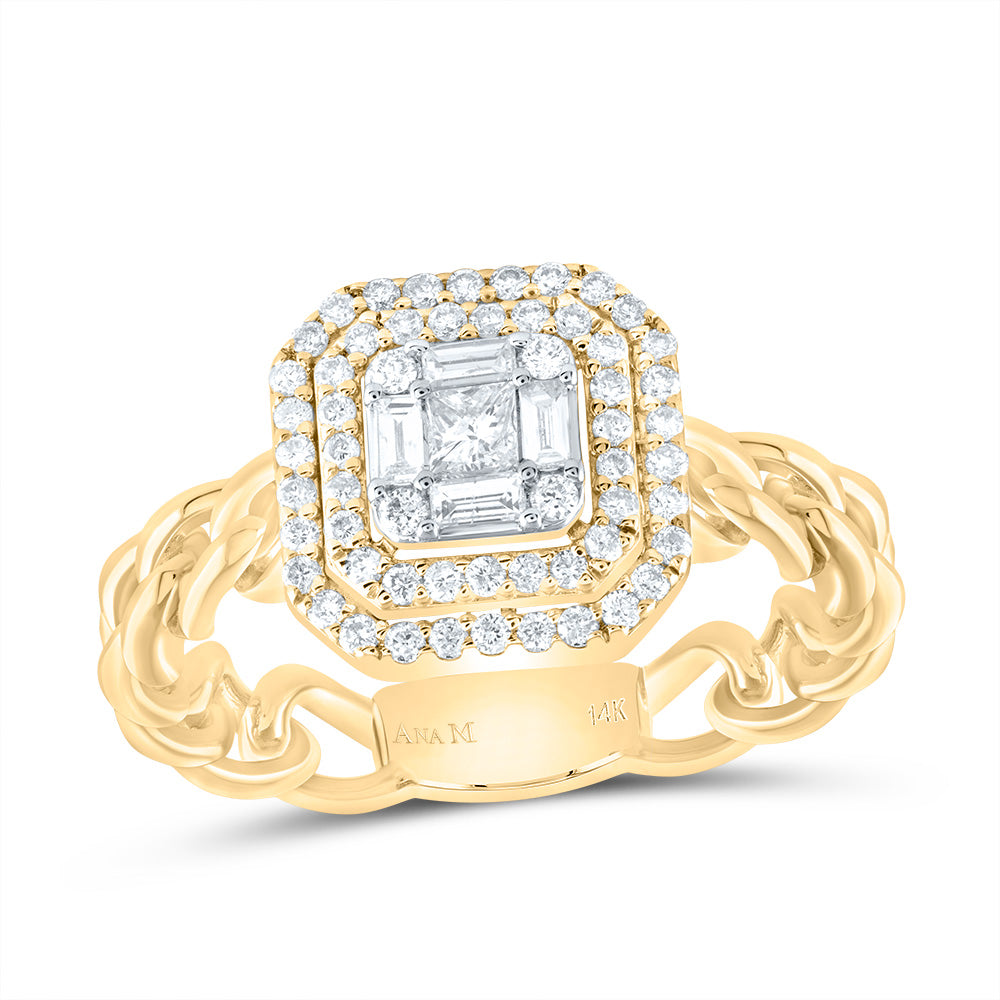1/2Ctw-Dia Ana M Octagon Fashion Ring (4.04 grams)