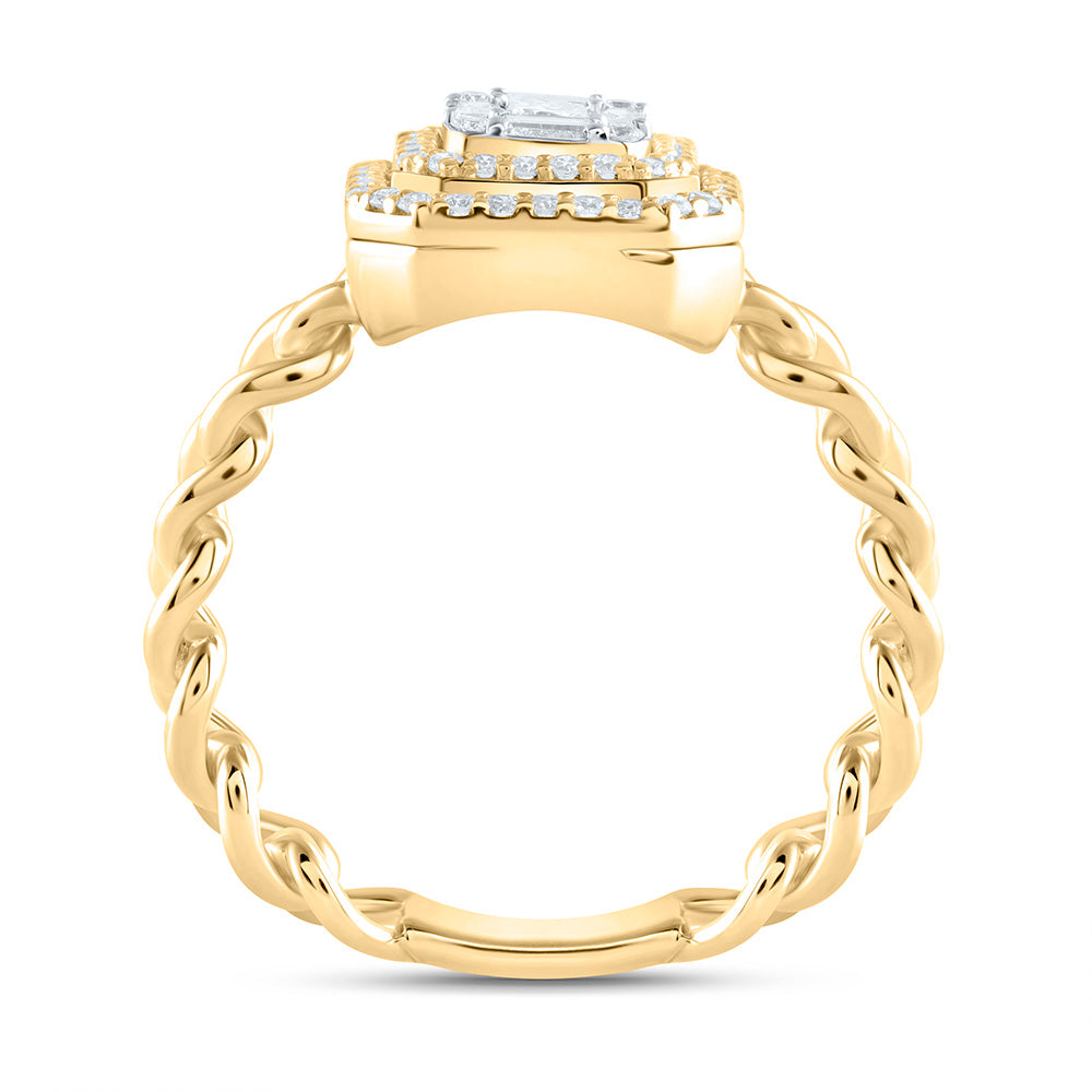 1/2Ctw-Dia Ana M Octagon Fashion Ring (4.04 grams)