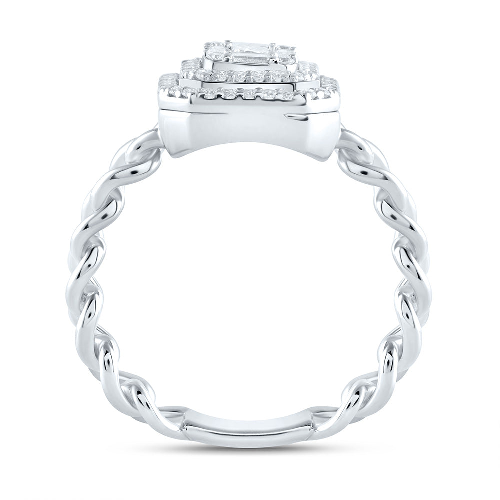 1/2Ctw-Dia Ana M Octagon Fashion Ring (4.03 grams)