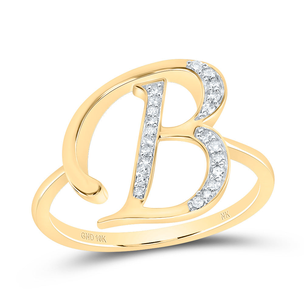 1/10Ctw-Dia Nk Gift Initial "B" Ladies Ring (1.99 grams)